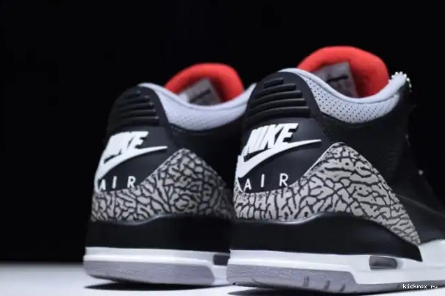 Rep Kickmax Jordan Air Black 3 854262-001 Cement 0409